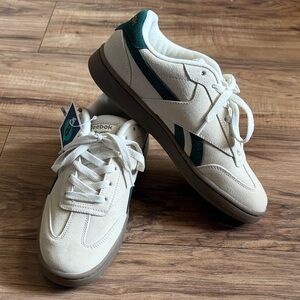 Reebok Cream and Dark Green Sneakers